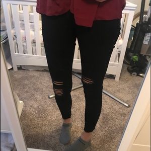 Black ripped jeans